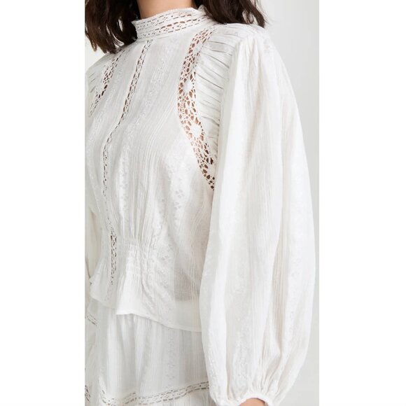 Isabel Marant Etoile "Jassie" Blouse in White, Size 34 (fits like XS) - Picture 12 of 14